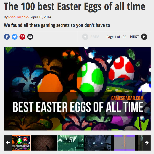 GamesRadar.com: Easter Eggs in Spielen