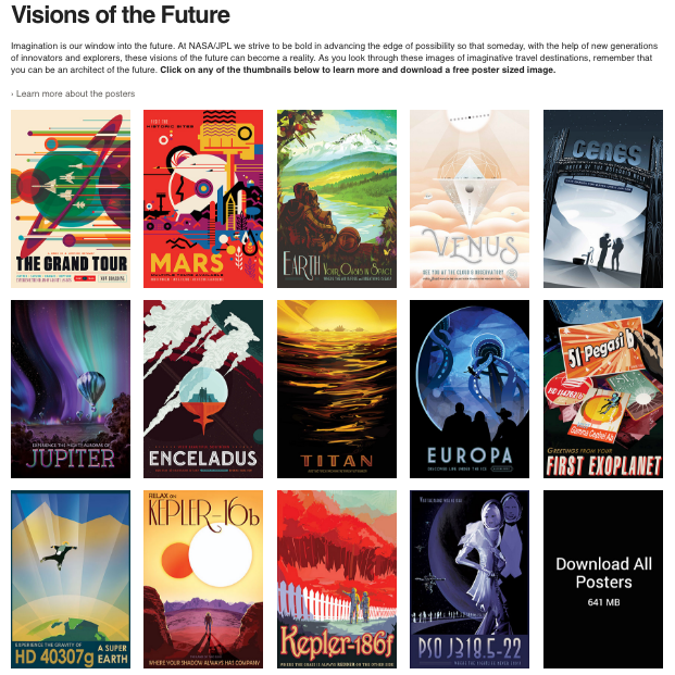 Visions of the Future: Poster von NASA/JPL