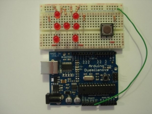 Arduino-LED-Würfel. Foto: Davide311, Instructables.